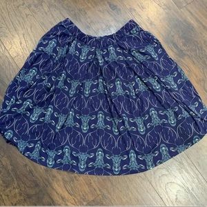 Lularoe Madison Blue Deer Skirt Size XL